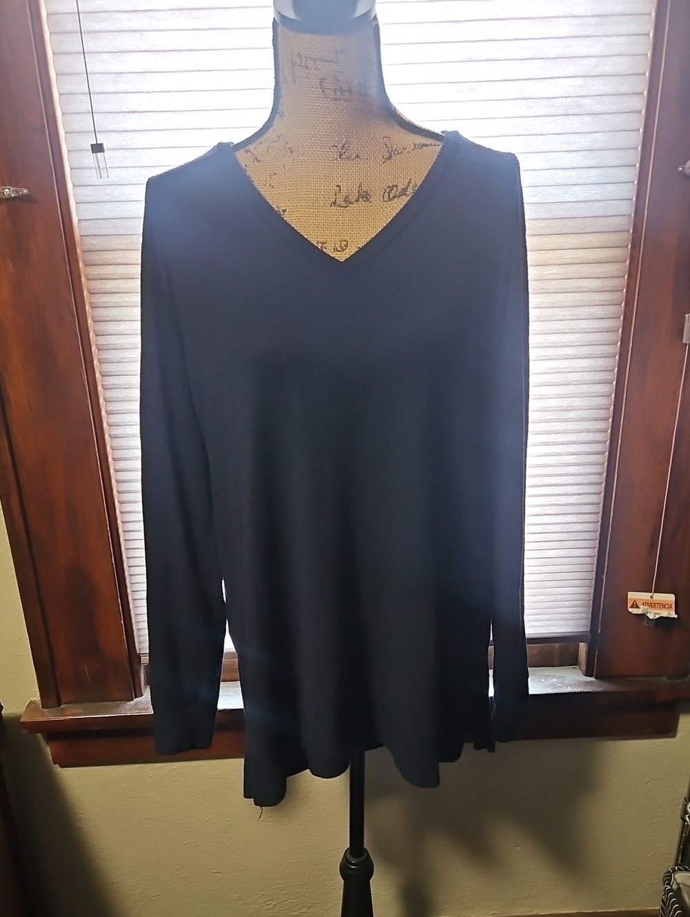 Lucky Brand Women's V-Neck Sweater - Navy